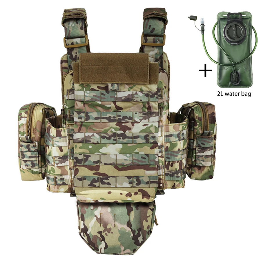 Gilet táctico Multicam MOLLE con bolsa de hidratación para aire libre - imagen 5
