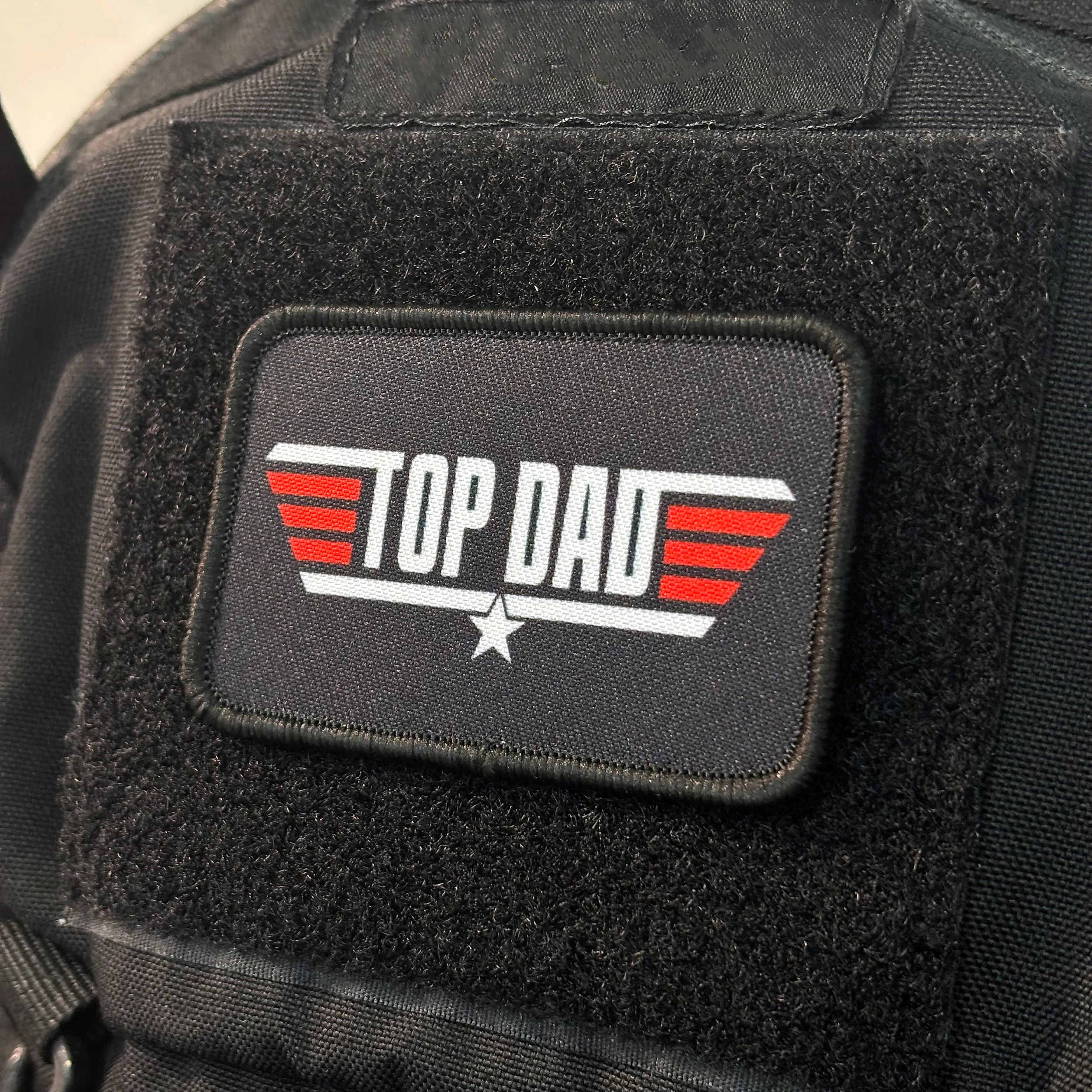 Parche bordado con velcro Mejor Papá, para mochila chaqueta y sombrero - imagen 2