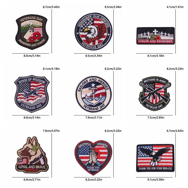 Parche táctico bandera americana con águila – Termoadhesivo para uniforme - imagen 4