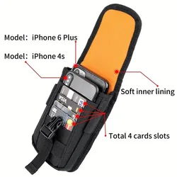 Bolsa táctica MOLLE riñonera para teléfono vertical de carrera