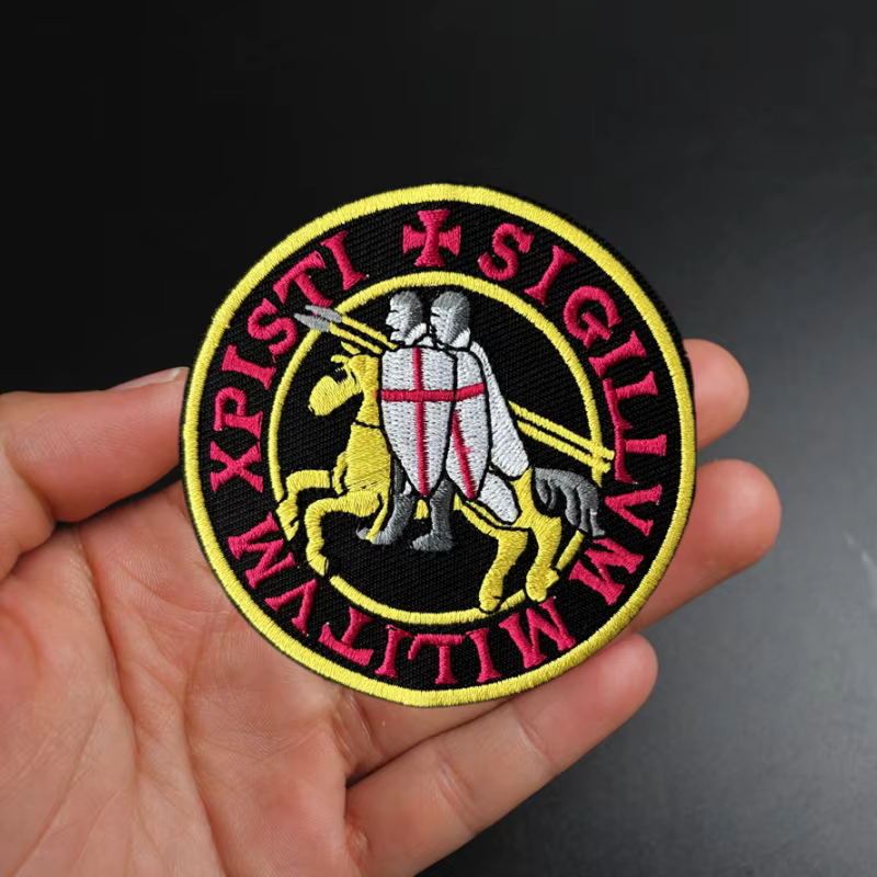Parche táctico bordado templarios – insignia militar para ropa - imagen 3