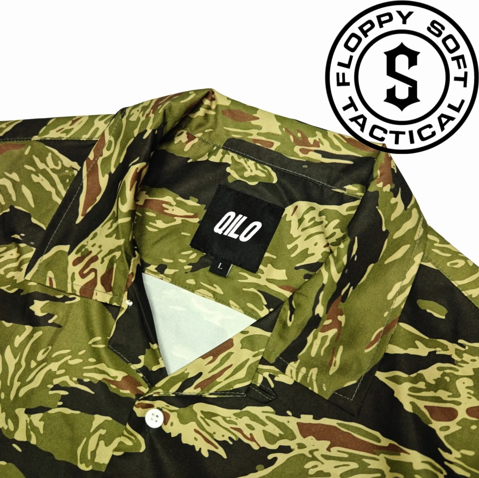 Camisa táctica QILO manga corta estampado hawaiano airsoft - imagen 2