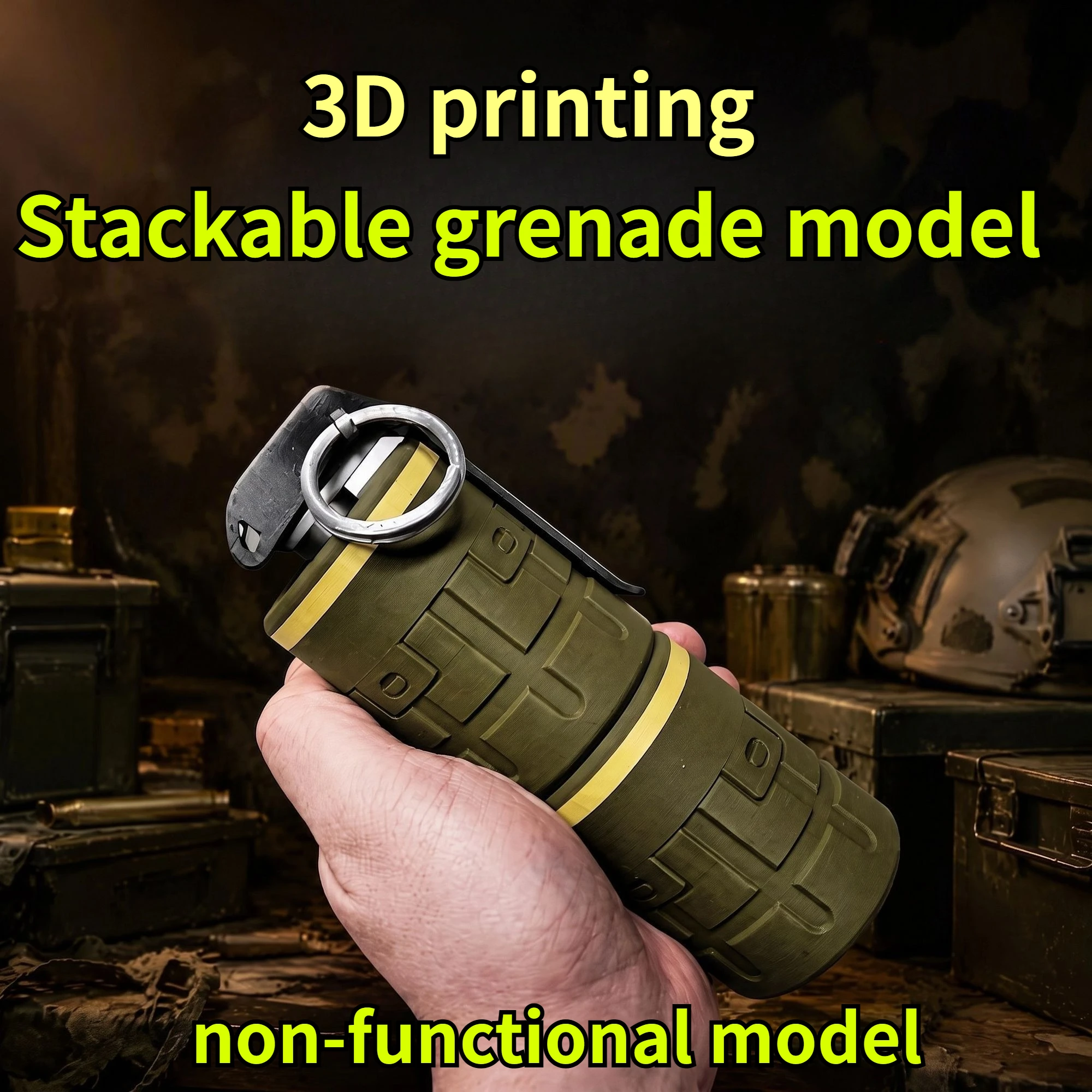 Soporte táctico apilable USA 3D – Montaje no funcional - imagen 3