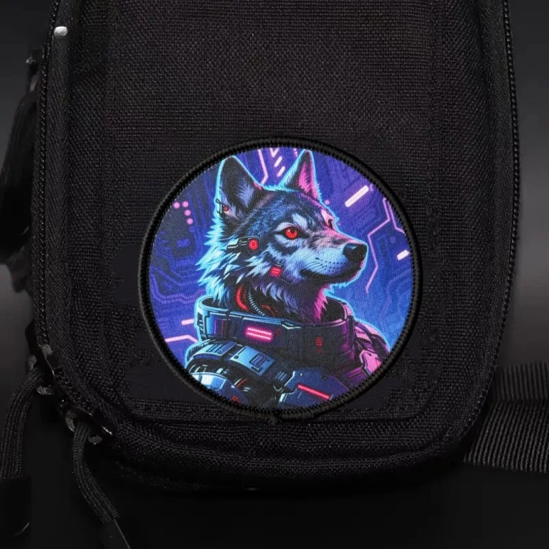 Punk Wolf parche táctico moral impresa con velcro para mochila - imagen 3