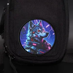 Punk Wolf parche táctico moral impresa con velcro para mochila