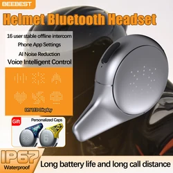 BEEBEST Intercomunicador Bluetooth manos libres para casco de moto