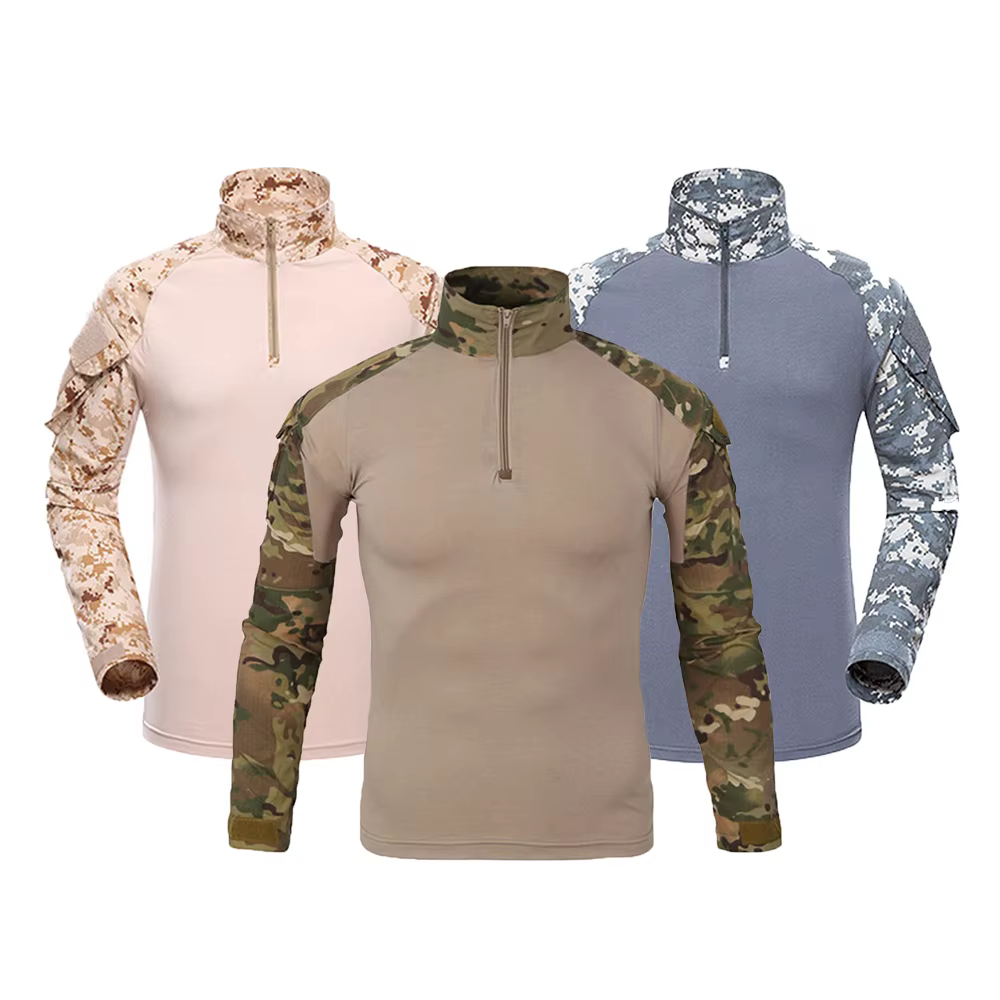 Camiseta táctica outdoor manga larga - Transpirable camouflage