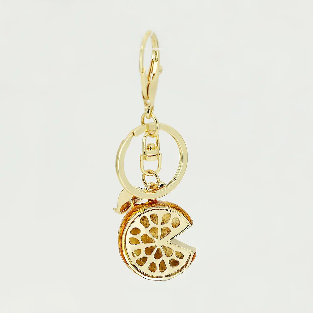 Llavero limón con diamantes de imitación para coche y bolso - imagen 4
