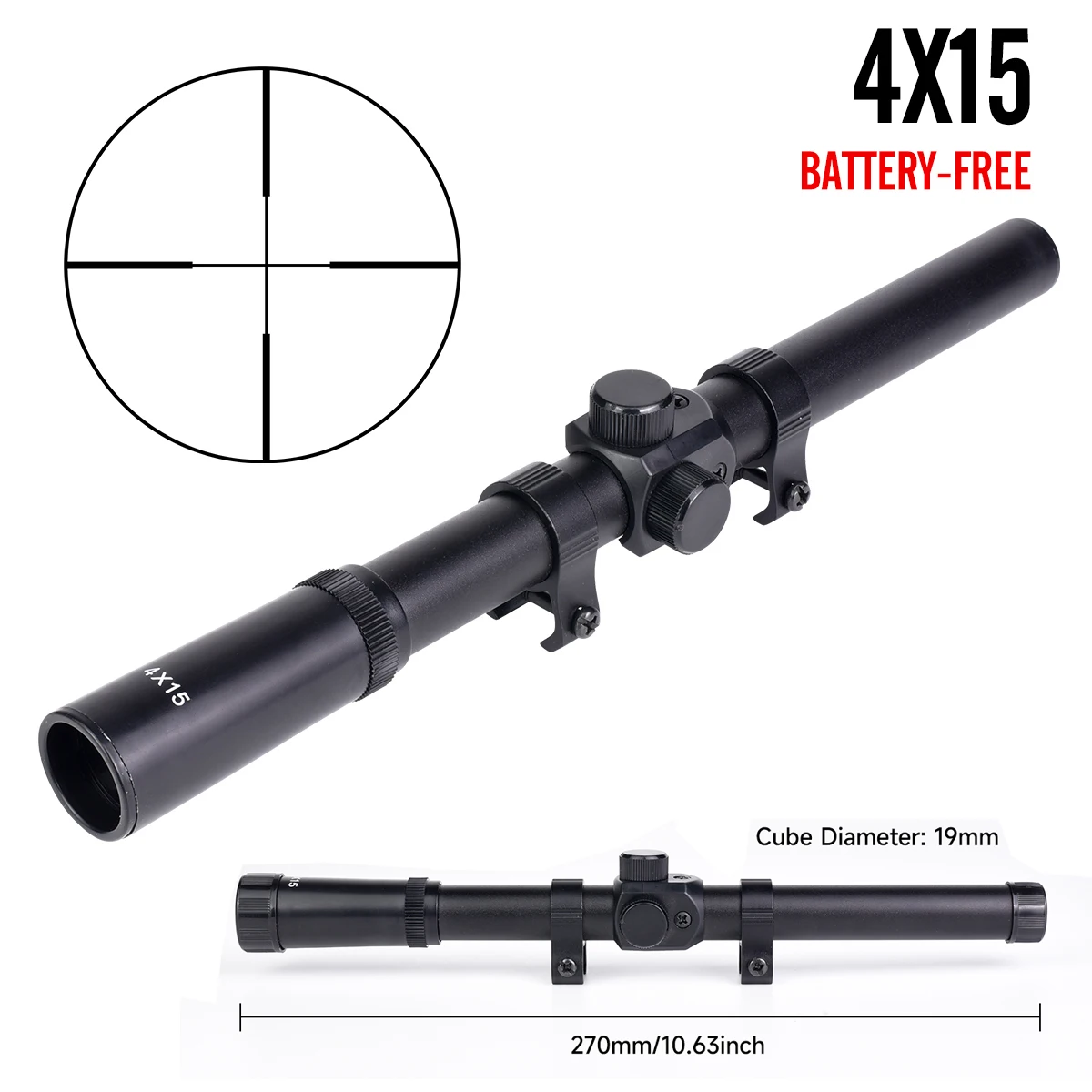 Mira táctica con objetivo de 32 mm