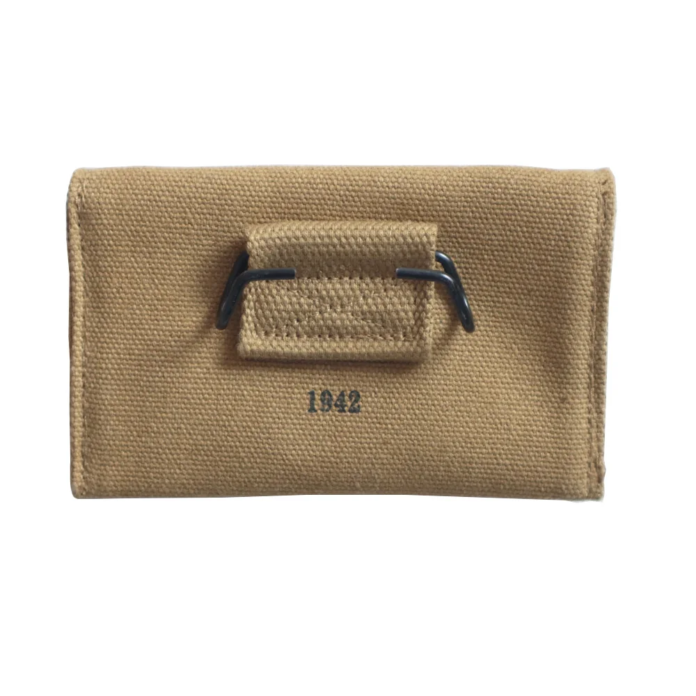 M1942 Bolsa de primeros auxilios lona, gancho metálico táctica vintage - imagen 5