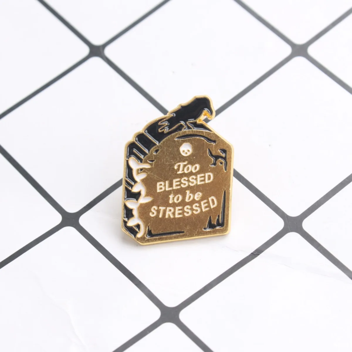 Broche vintage oscuro personalizado demasiado bendecida mujer - imagen 5