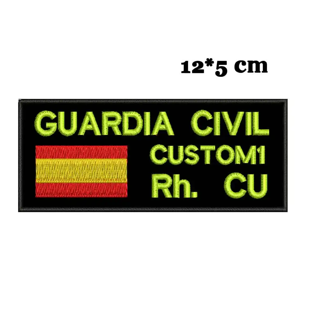 Parche bordado táctico ejército español diseño sangre personalizado