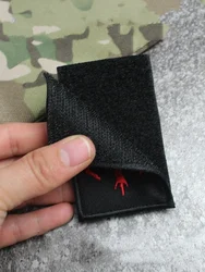 Parche bordado calavera QR – Sistema gancho y bucle táctico para mochila