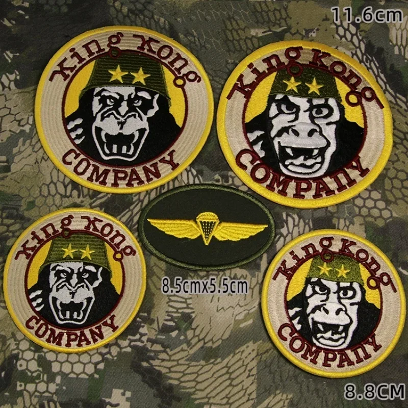 Parche táctico velcro King Kong M65 bordado para chaleco MOLLE - imagen 2