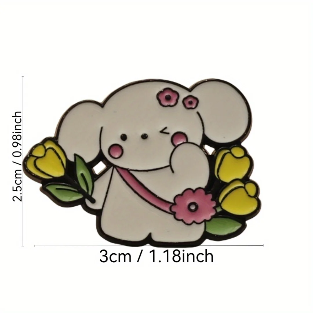 Broche metálico conejo dibujo animado para niña - imagen 3