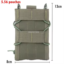Portacargadores tácticos MOLLE individual y doble para M4/M16