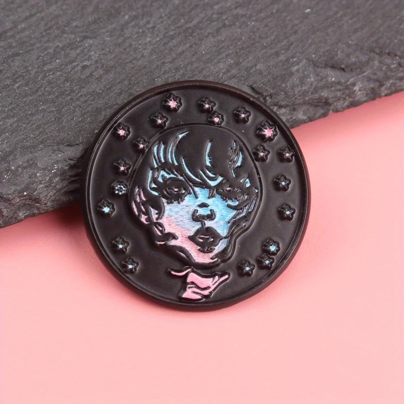 Pin esmaltado Galactic Muse degradado azul rosa Stardust celestial - imagen 2