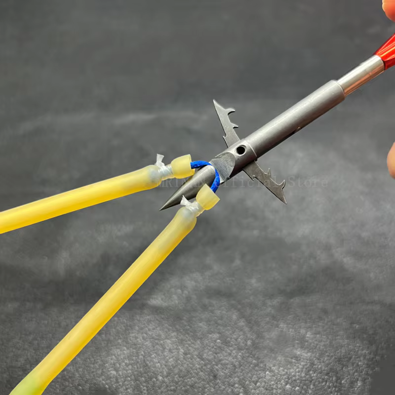 Tirachinas táctico caza banda elástica látex potente resistente - imagen 3