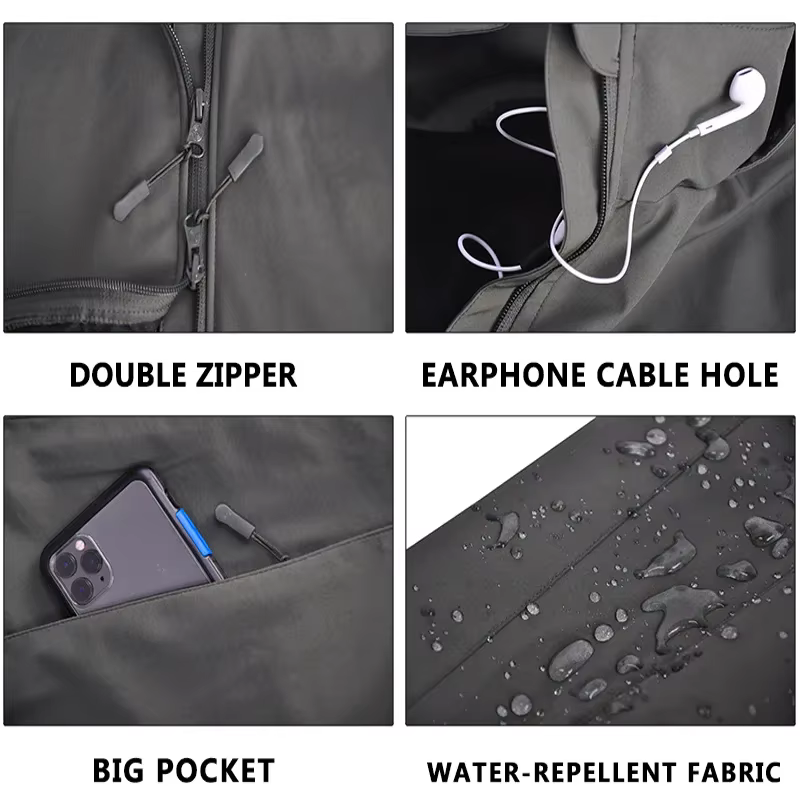 Chaqueta softshell táctica impermeable con capucha - imagen 4