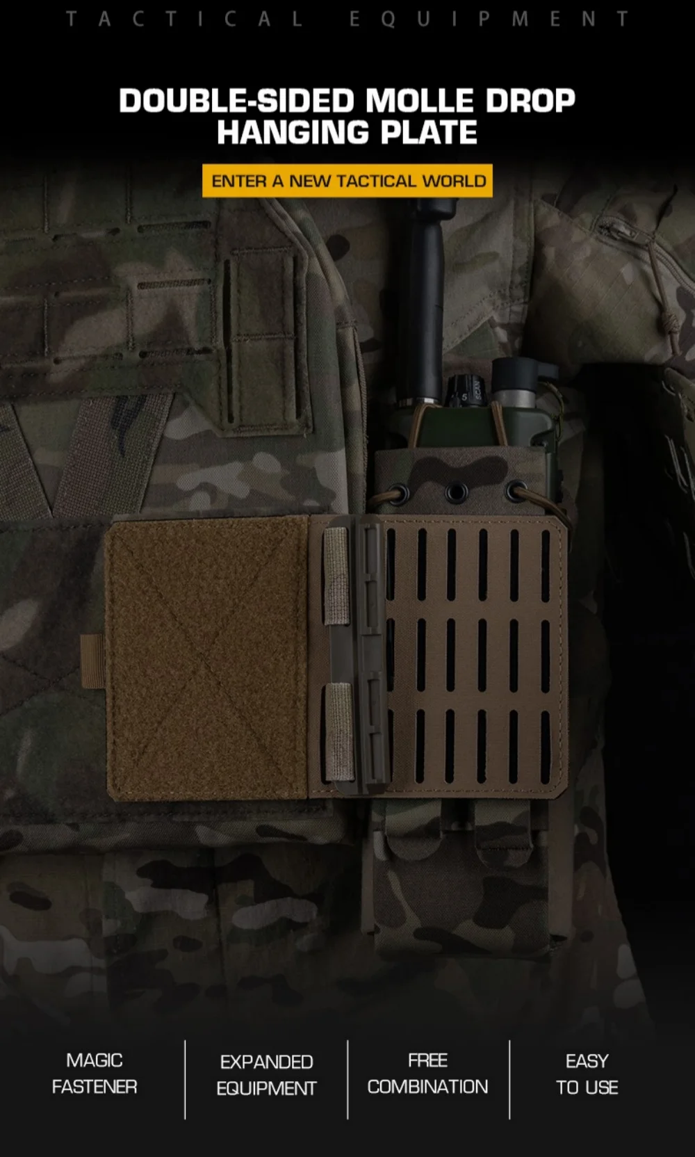 Placa colgante con sistema MOLLE
