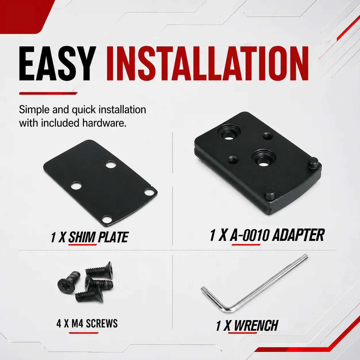 Placa Adaptadora SP A-0010 Offset 45°/90° Holosun RM06 RM07 Aluminio - imagen 2