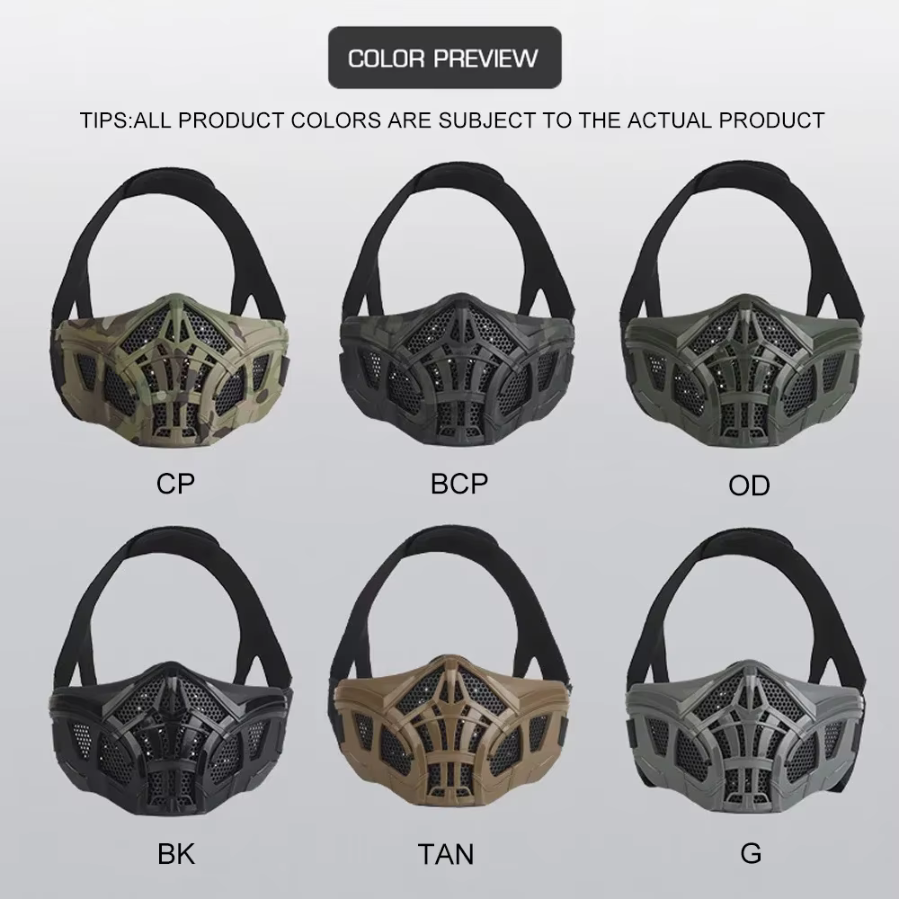 Máscara de Halloween transpirable en silicona para Airsoft y Cosplay - imagen 4