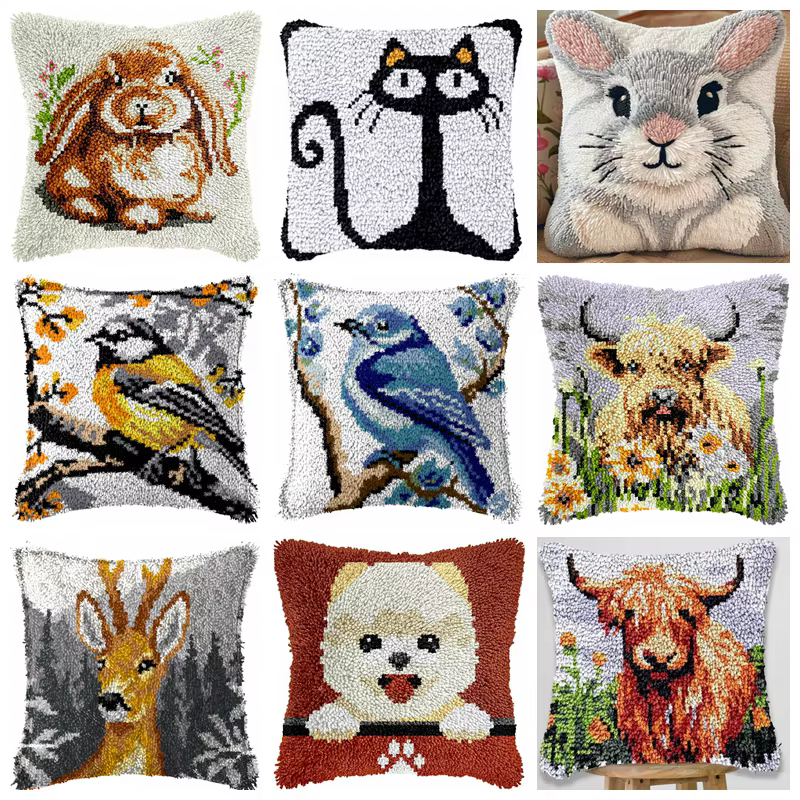 Kit de ganchillo con diseño de animales salvajes