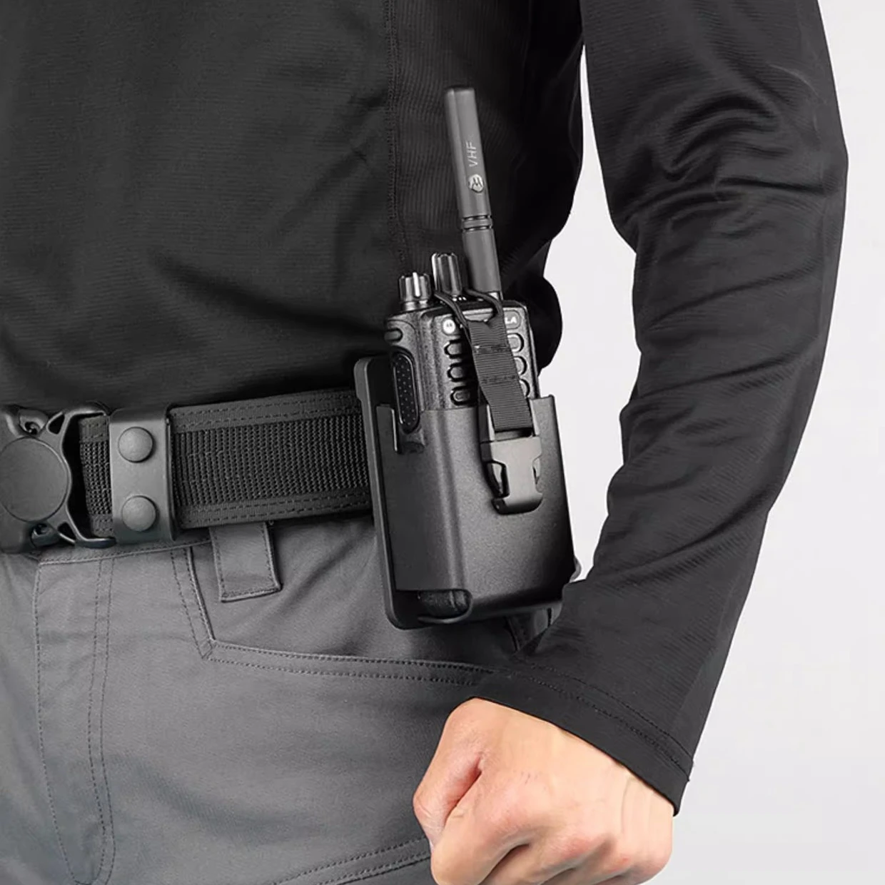 Funda táctica para walkie talkie MOLLE con clip de cinturón - imagen 2