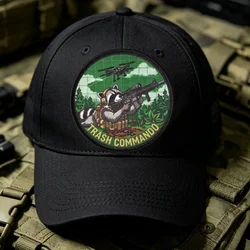 Parche táctico con gancho y bucle mapache soldado – moral