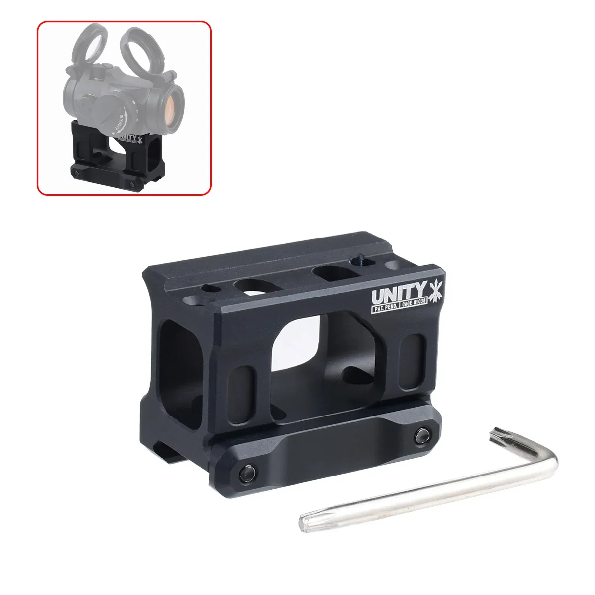 UNITY montura táctica punto rojo offset riel Picatinny Aimpoint T1 T2 - imagen 5