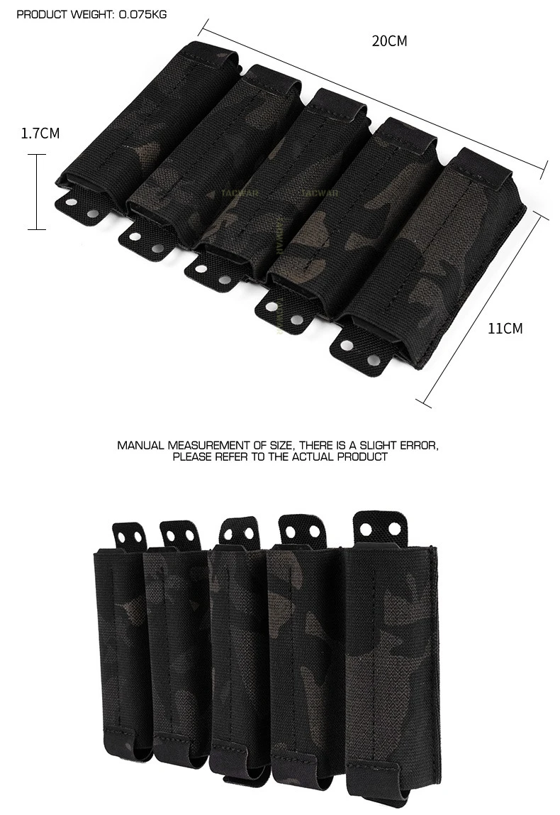 Detalle de la bolsa táctica para cargadores de pistola