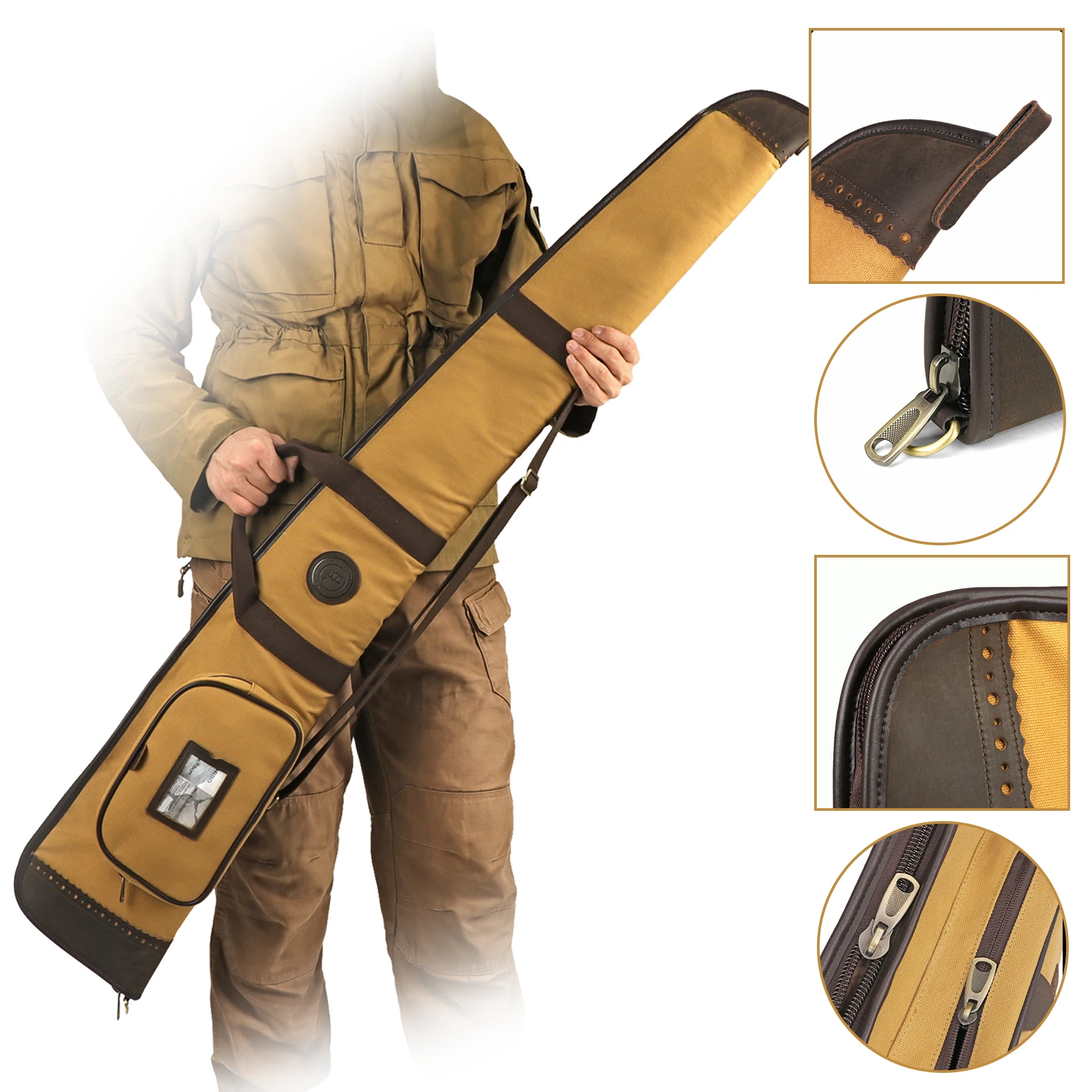 Funda lona para escopeta forrada Tourbon 136cm con correa