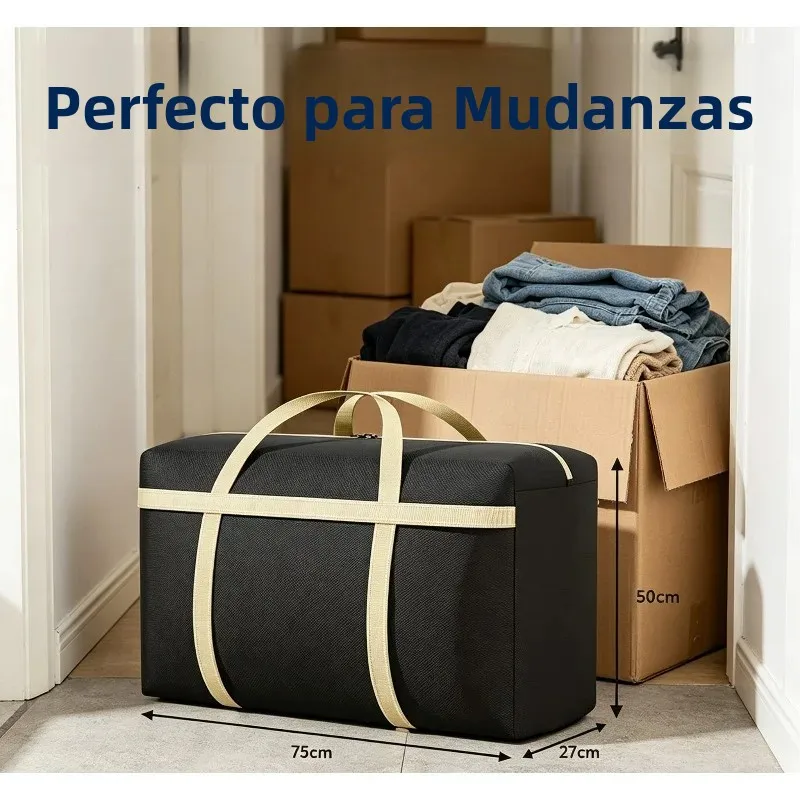 Bolsa de almacenamiento de lona gran capacidad con bolsillo serpiente
