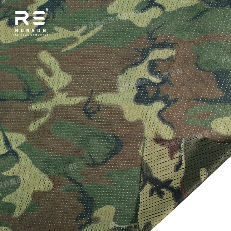 US ERDL Woodland tela camuflaje de malla doble cara, ligera - imagen 3