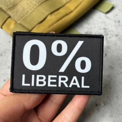 Parche táctico de velcro con motivo liberal impreso para mochila