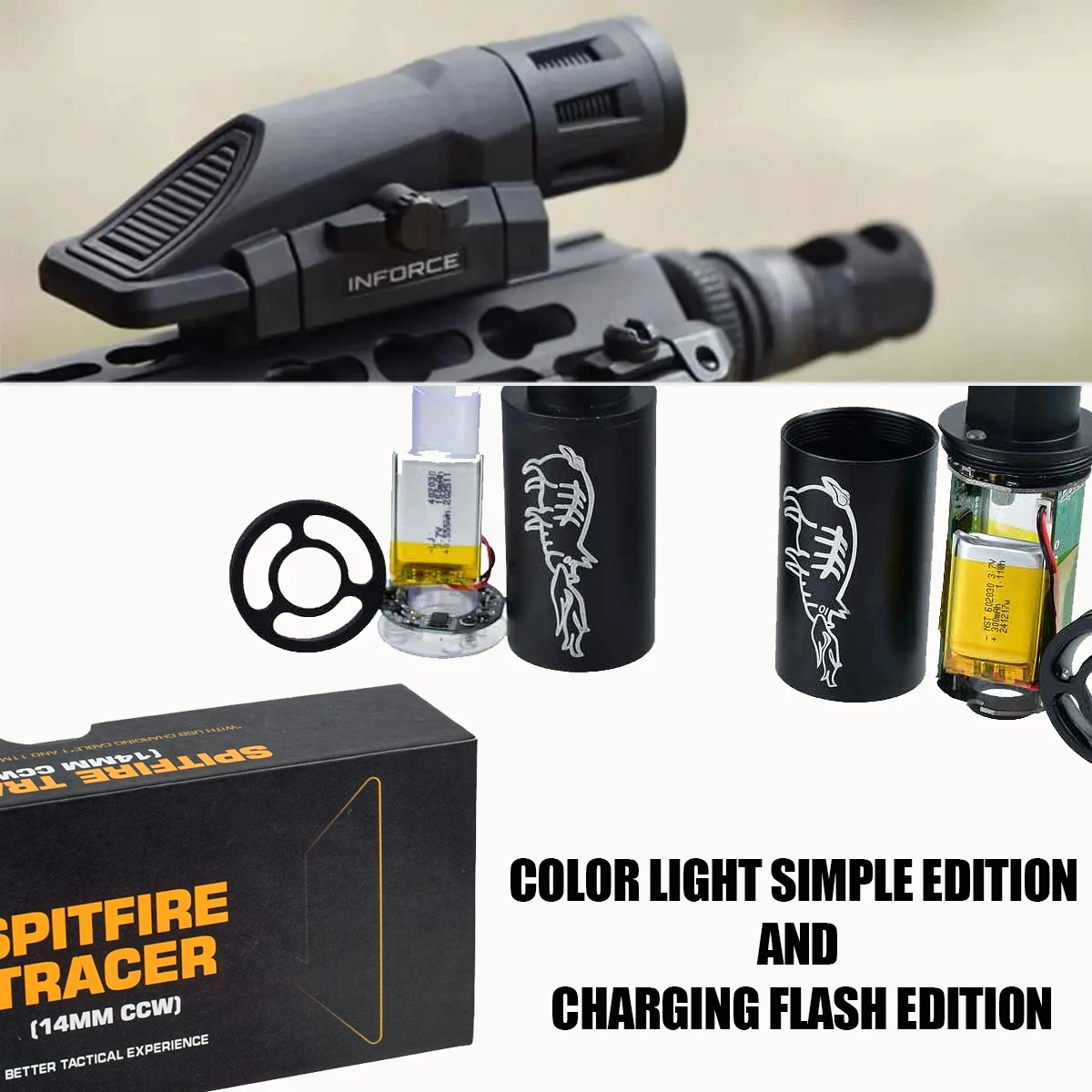 Inforce Linterna táctica WML LED Tracer para riel Picatinny - imagen 4