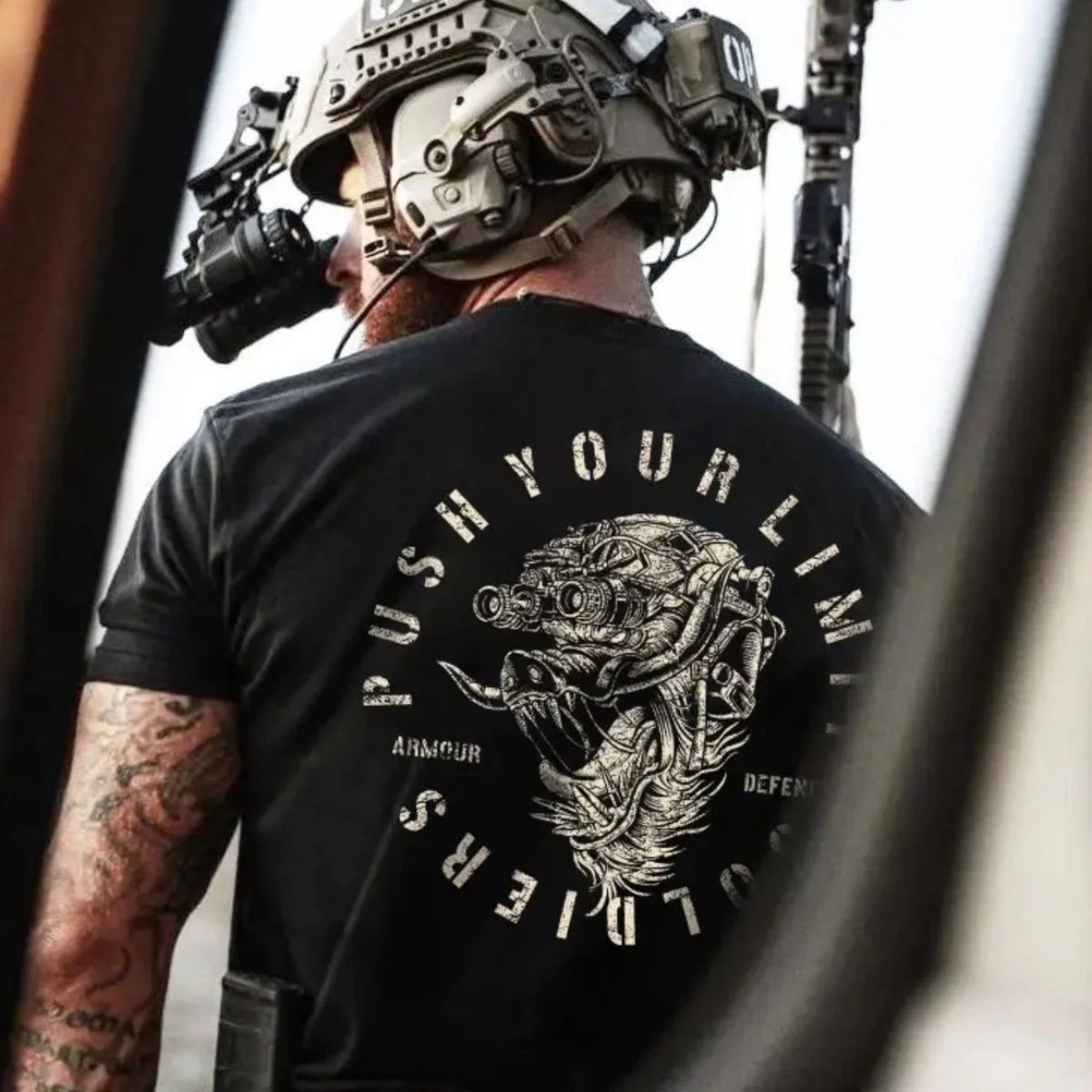 Camiseta táctica militar de verano cuello redondo manga corta guerrero - imagen 5