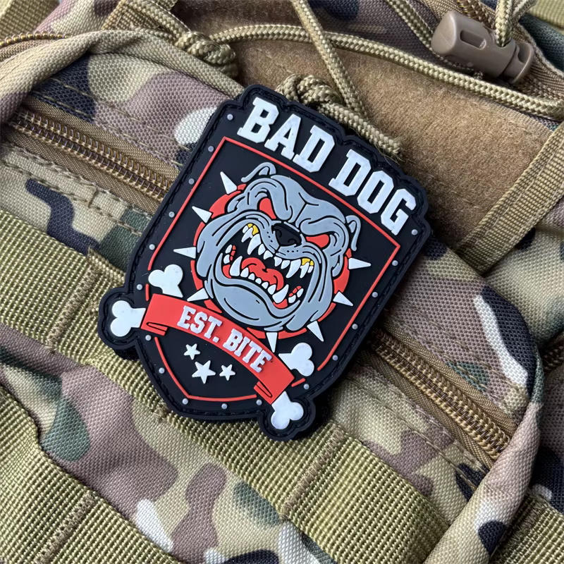 Parche táctico PVC BAD DOG EST.BITE con velcro para mochila - imagen 3