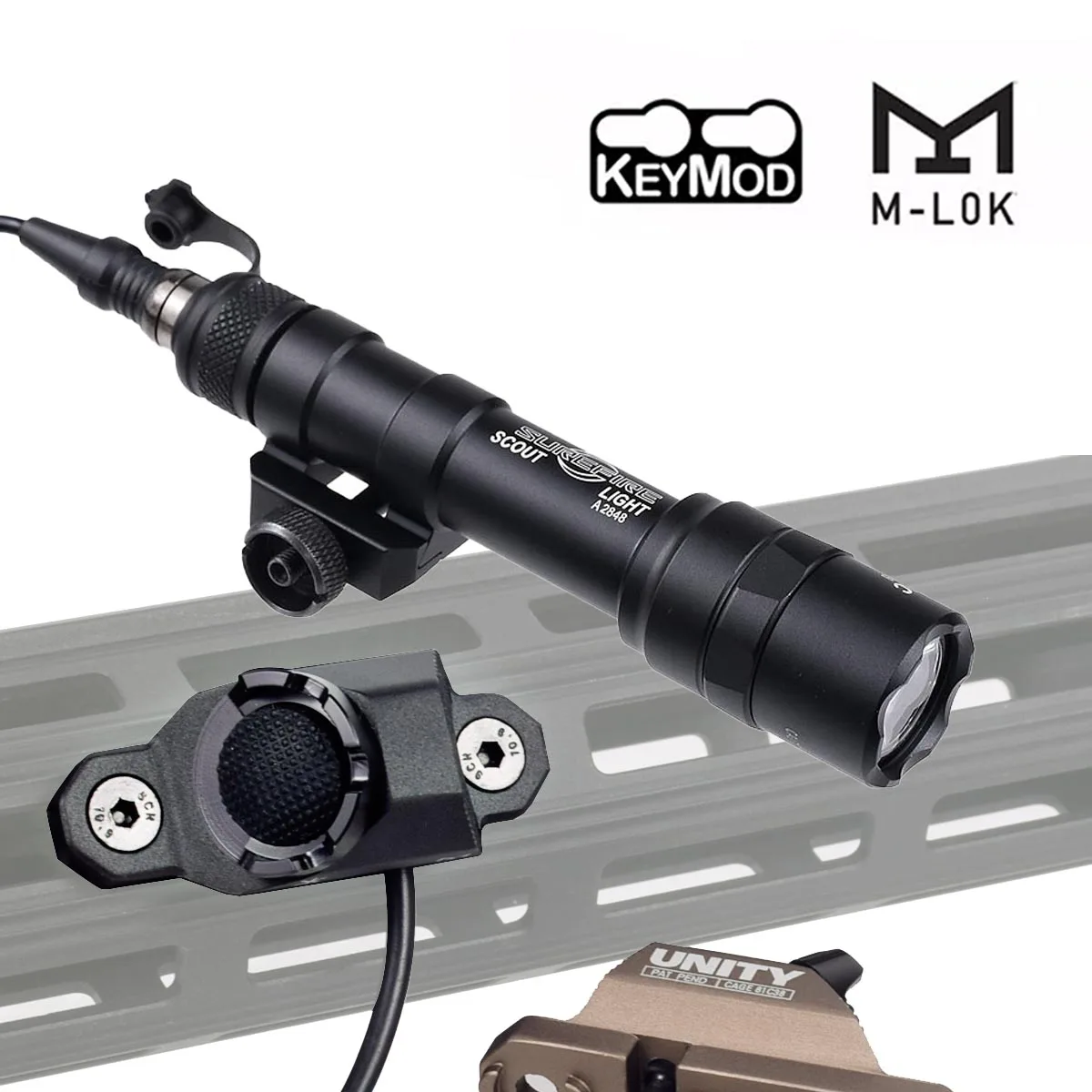 SureFire interruptor remoto de presión táctico M300/M600 M-LOK - imagen 2