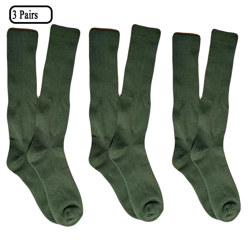 Calcetines militares deportivos verdes hasta la rodilla para hombre