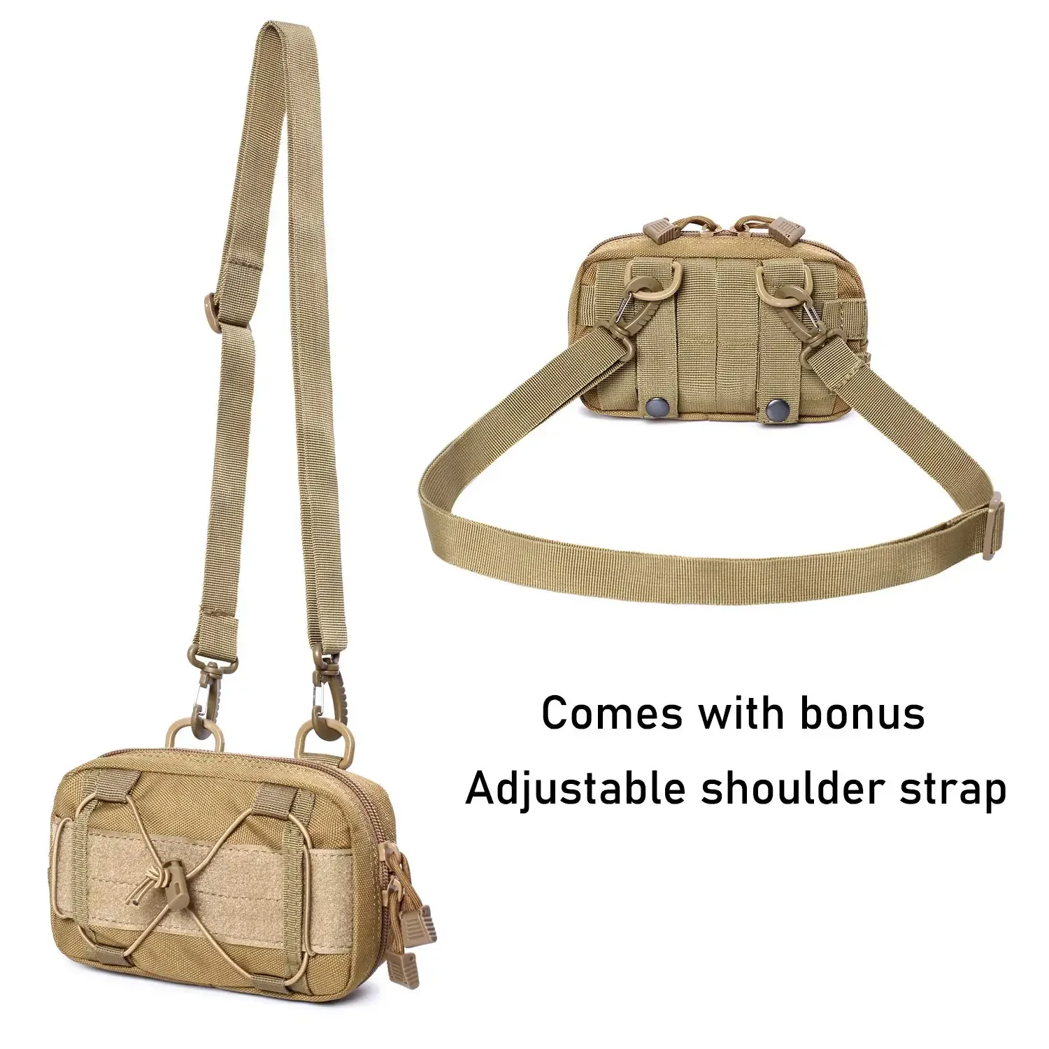Bolsa MOLLE 1000D impermeable de nailon EDC con correa hombro - imagen 3