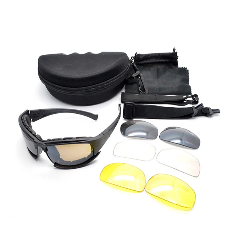 Gafas polarizadas tácticas X7 C5 – 4 lentes intercambiables Airsoft y naturaleza - imagen 4