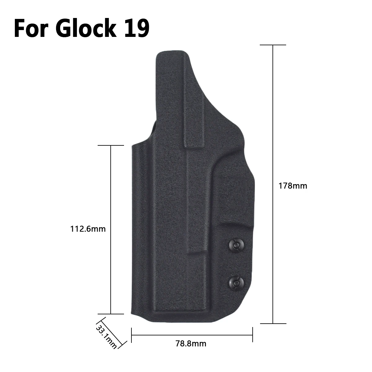 Funda Kydex IWB para Glock 17/19/43X, Taurus G2C, mano derecha - imagen 4
