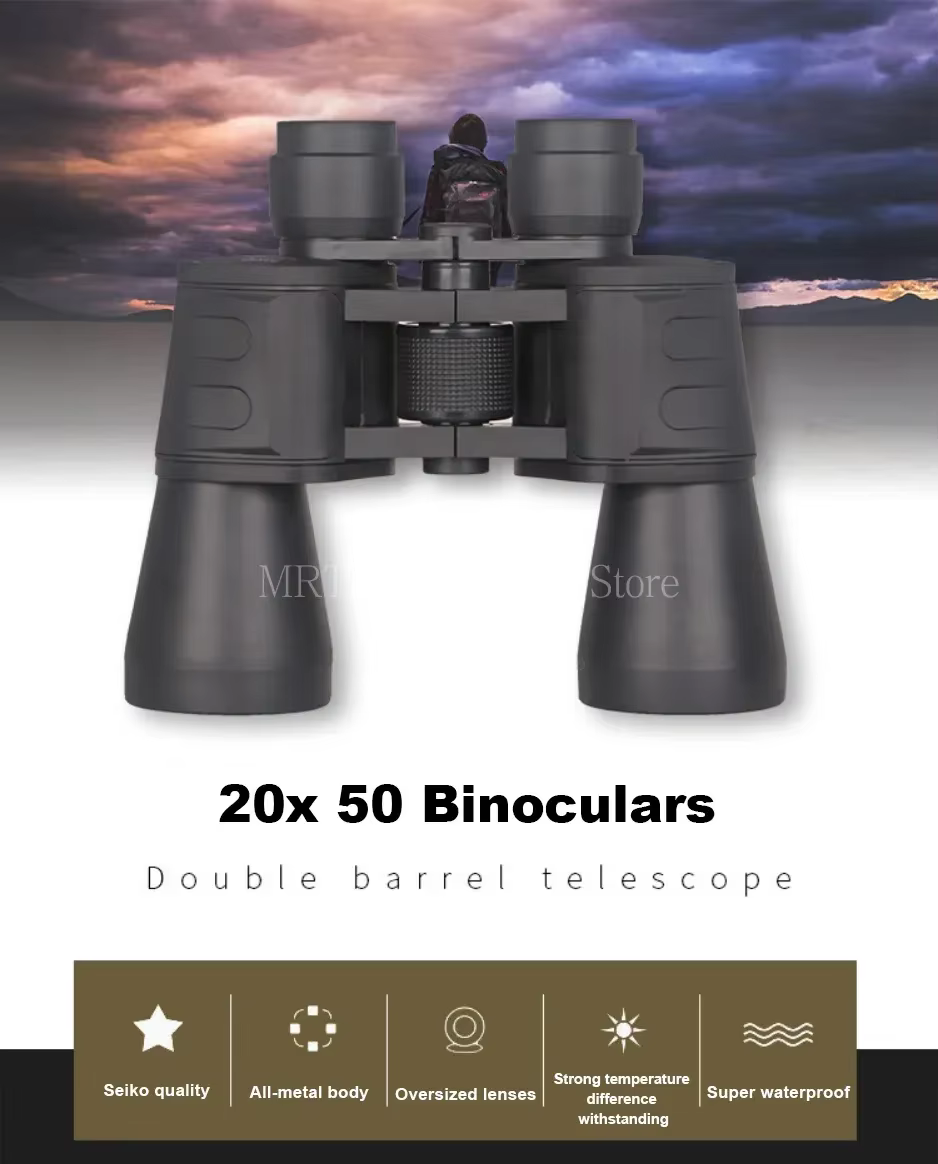 Binoculares 20x50 con enfoque para larga distancia