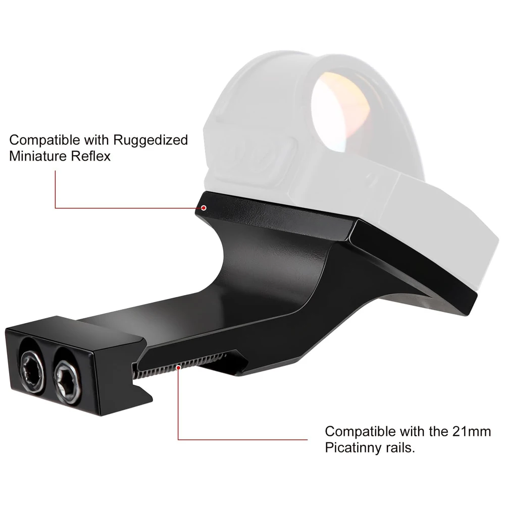 Adaptador de mira Picatinny 35° para punto rojo con montaje óptico - imagen 2