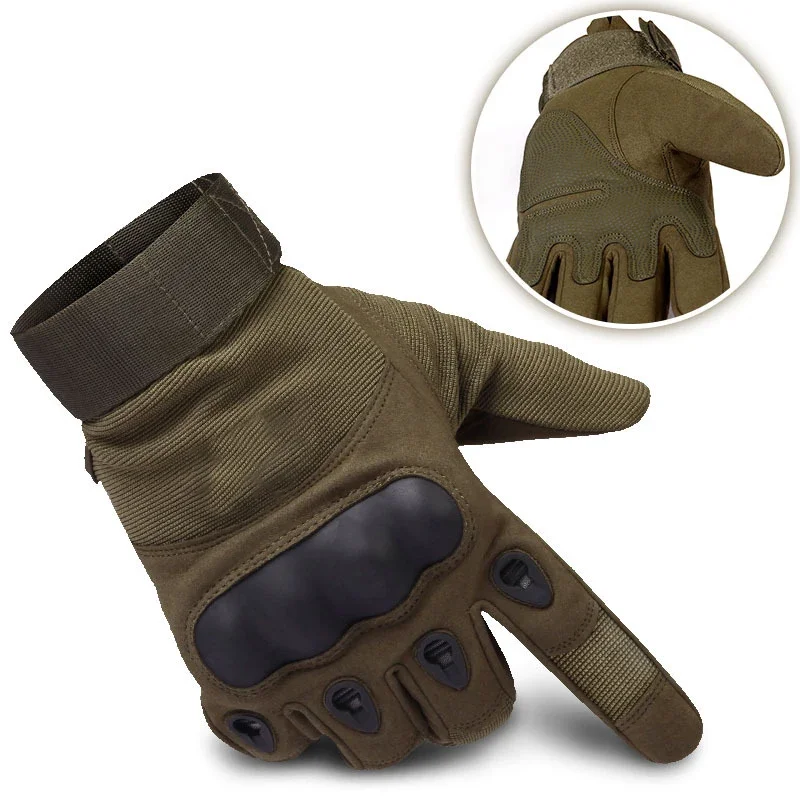 Guantes tácticos de caza de dedo completo ripstop color sólido - imagen 2