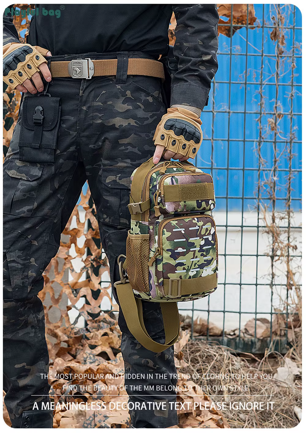 AVA337 bolso táctico de pecho nailon camuflaje - imagen 5