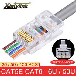 Conector RJ45 Cat6 xintylink – Plug 8P8C UTP ethernet