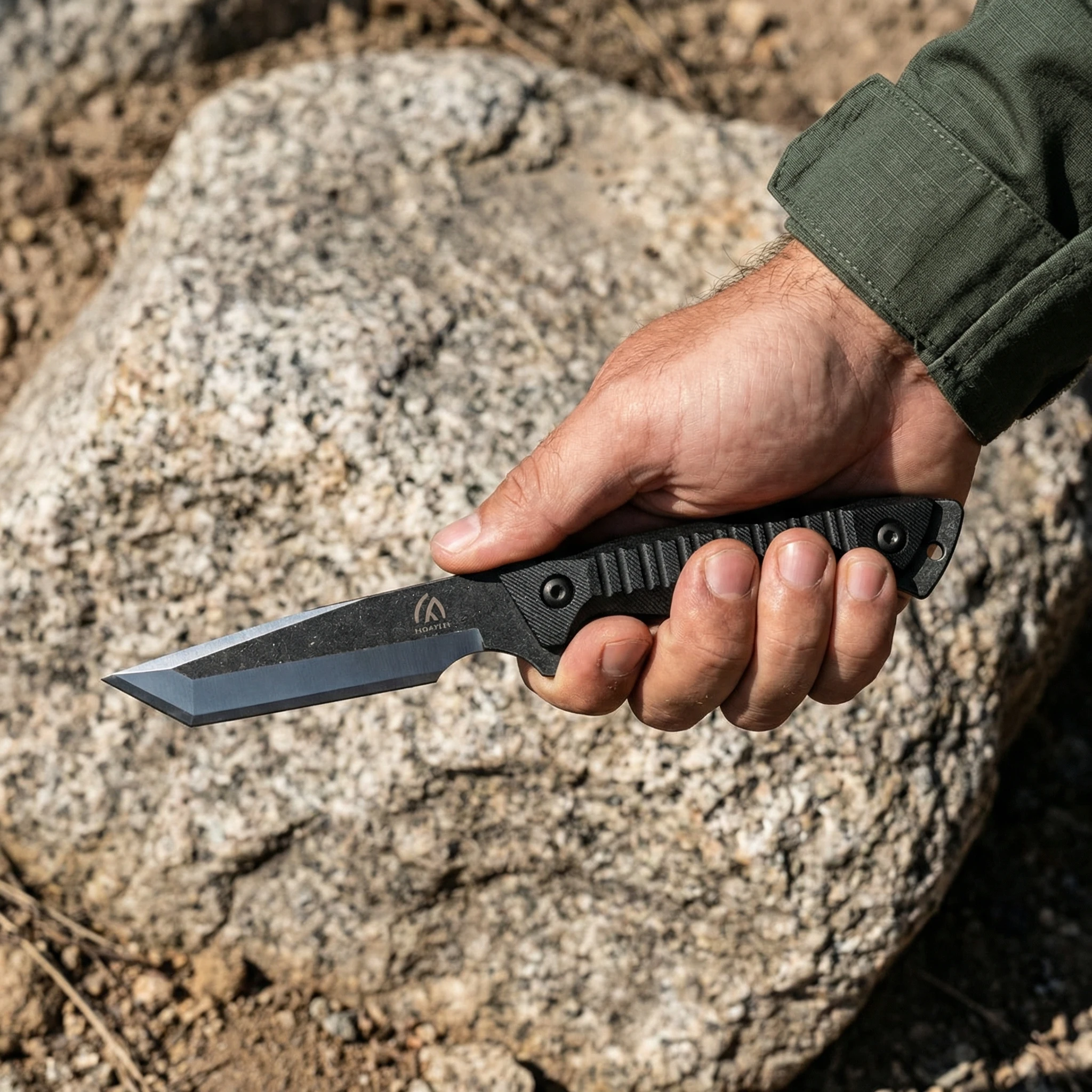 Cuchillo pequeño de acero fijo para emergencias y aire libre - imagen 3