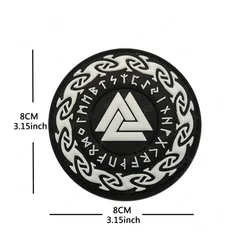 Parche Vikingo Odin We Trust lobo – PVC rígido todoterreno